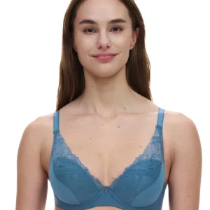 Chantelle - Soutien-gorge plongeant Orangerie Dream Jeans Bleu
