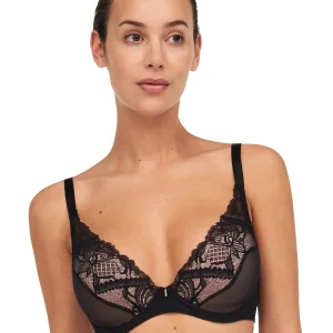 Chantelle - Soutien-gorge t-shirt plongeant Dream Orangerie Noir