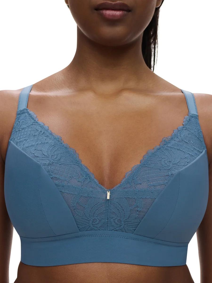 Chantelle - Soutien-gorge sans armatures Orangerie Dream en mousse Bleu jean – Image 3
