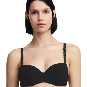 Chantelle maillots de bain - Soutien-gorge demi-bonnet à mémoire de forme Emblem Noir
