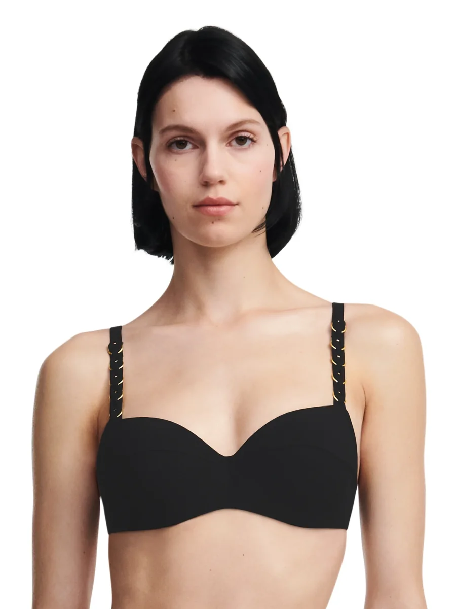 Chantelle maillots de bain - Soutien-gorge demi-bonnet à mémoire de forme Emblem Noir