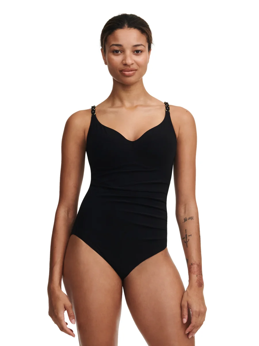 Chantelle Maillots De Bain - Maillot De Bain Couvrant Emblème à Armatures Noir