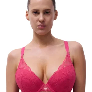 Chantelle - Soutien-gorge push-up Muse Rose rouge à lèvres