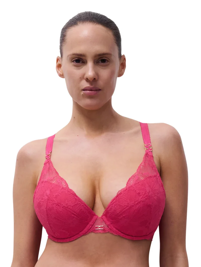 Chantelle - Soutien-gorge push-up Muse Rose rouge à lèvres – Image 2