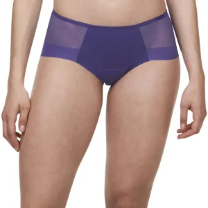 Chantelle - Culotte menstruelle shorty en résille violette et bleue