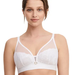 Chantelle - Soutien-gorge à maintien graphique sans armatures Blanc
