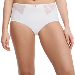 Chantelle - Soutien Graphique Soutien Taille Haute Slip Complet Blanc