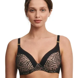 Chantelle - Soutien-gorge t-shirt plongeant Graphic Allure Noir