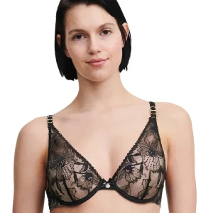 Chantelle - Soutien-gorge Push Up Orchidées Noir