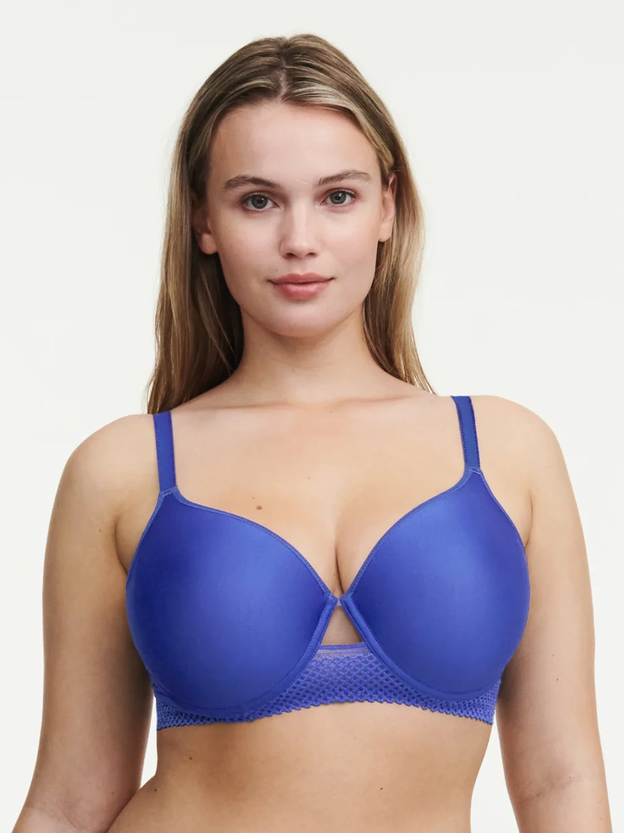 Chantelle - Soutien-gorge couvrant Play Memory Bleu Indigo