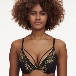 Chantelle - Soutien-gorge push-up Spice Noir / Jaune