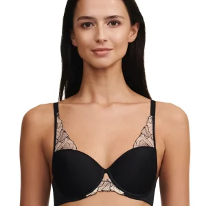 Chantelle - Soutien-gorge corbeille à mémoire de forme Tattoo Love Noir / Beige Doré