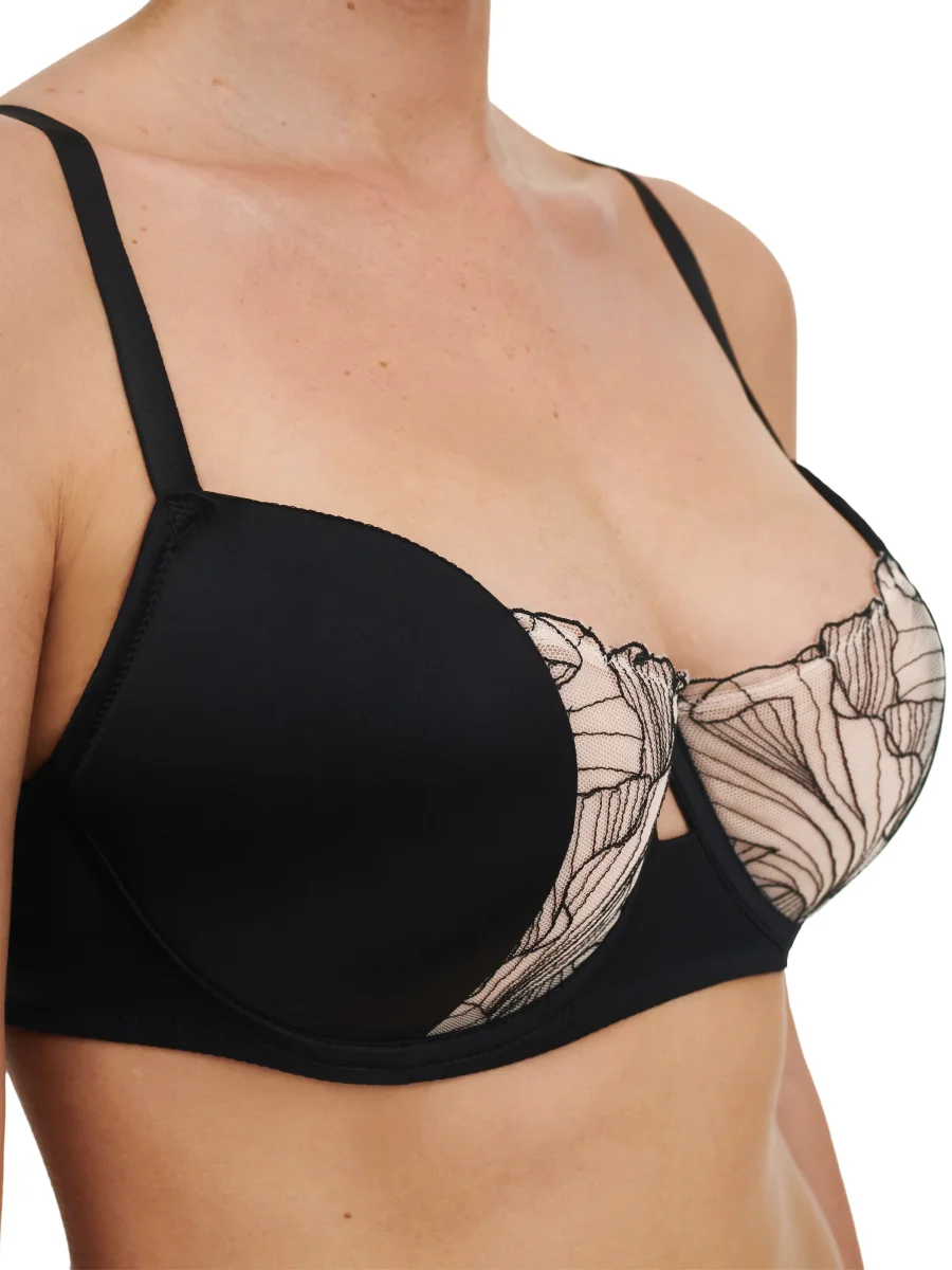Chantelle - Soutien-gorge corbeille en mousse Tattoo Love Noir / Beige Doré – Image 3