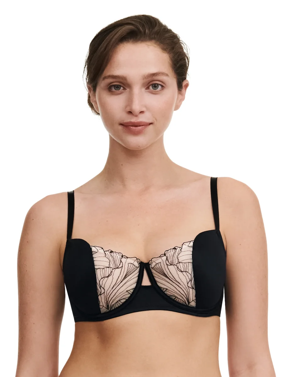 Chantelle - Soutien-gorge corbeille en mousse Tattoo Love Noir / Beige Doré