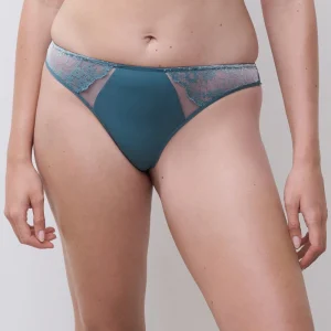 Chantelle - Tanga Crush Dégradé Bleu Pétrole