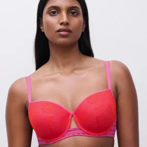 Chantelle - Soutien-gorge corbeille Poison Rouge Flamme / Violet Fuchsia