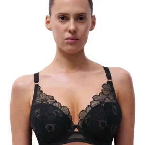 Chantelle - Soutien-gorge plongeant Lush T-Shirt Noir Festif
