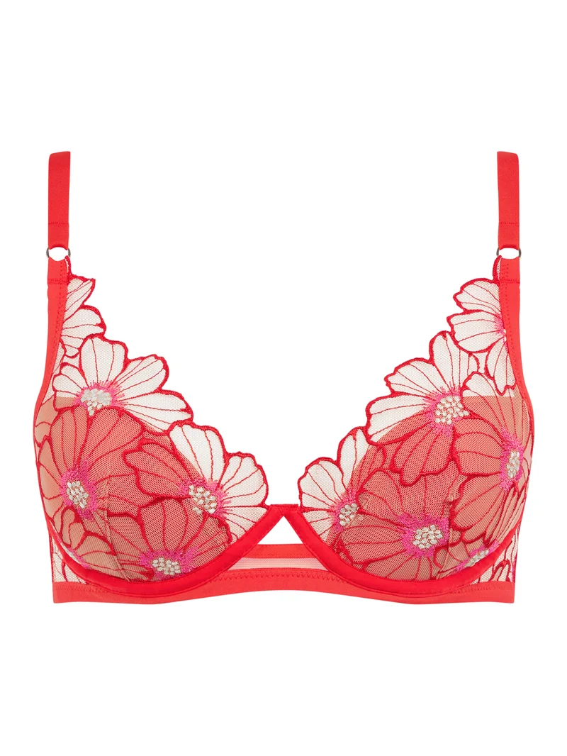 Chantelle - Soutien-gorge T-shirt plongeant Lush Fleur flamboyante – Image 6