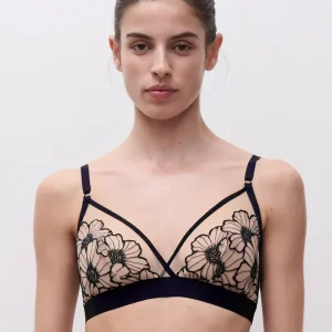 Chantelle - Soutien-gorge triangle sans armatures Lush Noir / Rose pâle