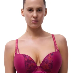 Chantelle - Soutien-gorge extra push-up Lily Fushia foncé Multico
