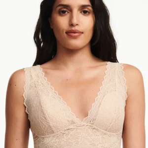 Chantelle Easyfeel - Soutien-gorge triangle mousse sans armatures Floral Touch Beige doré