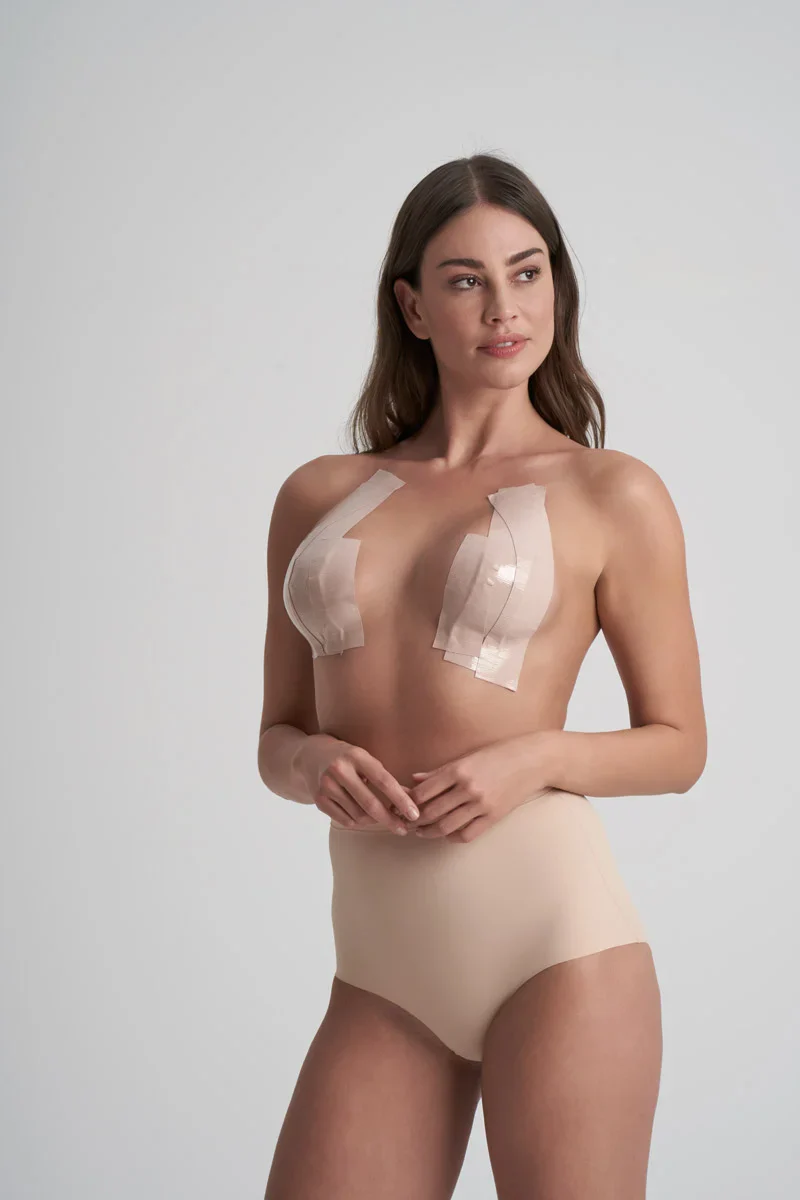 ByeBra - Ruban adhésif double face pour le corps (5 cm) Beige – Image 6