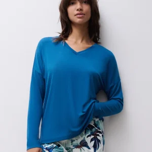 Femilet - Haut Loraine Manches Longues Bleu Céramique