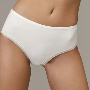 Aruelle - Hedi Slip Brésilien Taille Moyenne Avec Dos En Maille Blanc