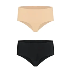 ByeBra - Culotte push-up invisible (lot de 2) beige et noir