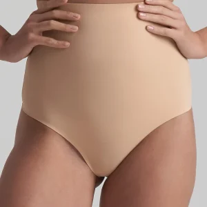 ByeBra - String invisible taille haute beige, maintien léger