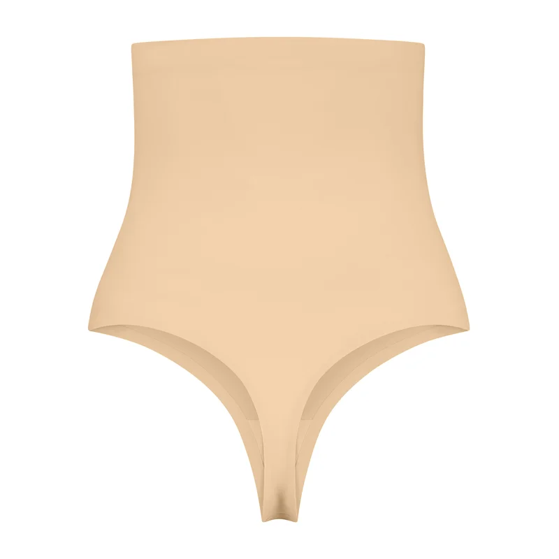 ByeBra - String invisible taille haute beige, maintien léger – Image 6