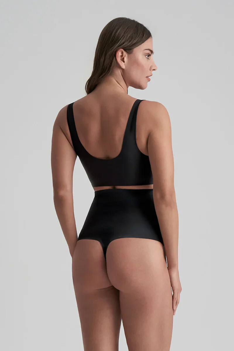 ByeBra - String invisible taille haute, maintien léger, noir – Image 5