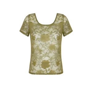 Antigel de Lise Charmel - Dentelle Rebelle Top Vert Mousse