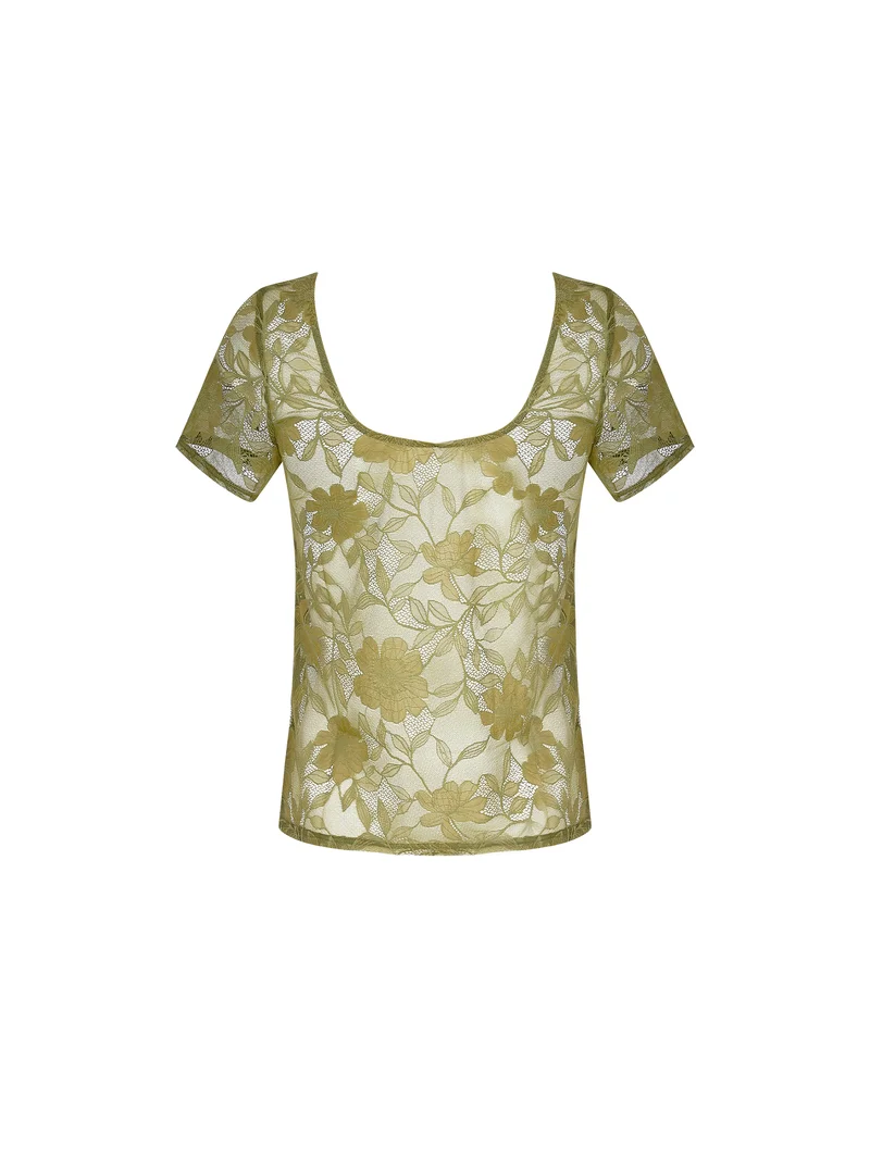 Antigel de Lise Charmel - Dentelle Rebelle Top Vert Mousse – Image 3