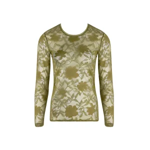 Antigel de Lise Charmel - Haut à manches longues Dentelle Rebelle Vert Mousse