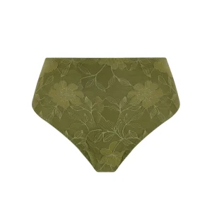 Antigel de Lise Charmel - Slip Taille Haute Dentelle Rebelle Vert Mousse