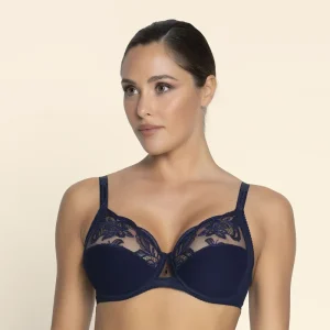 Lise Charmel - Soutien-gorge Éclat Couture 3 parties à bonnets emboîtants Bleu Nuit