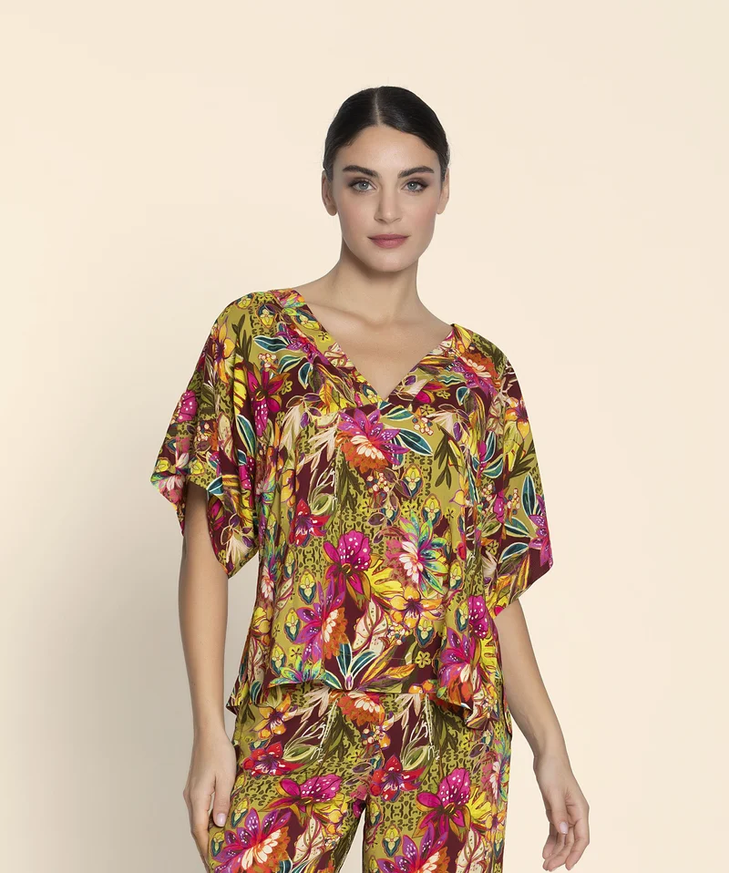 Lise Charmel - Tunique Danse Des Fleurs Fushia Vert