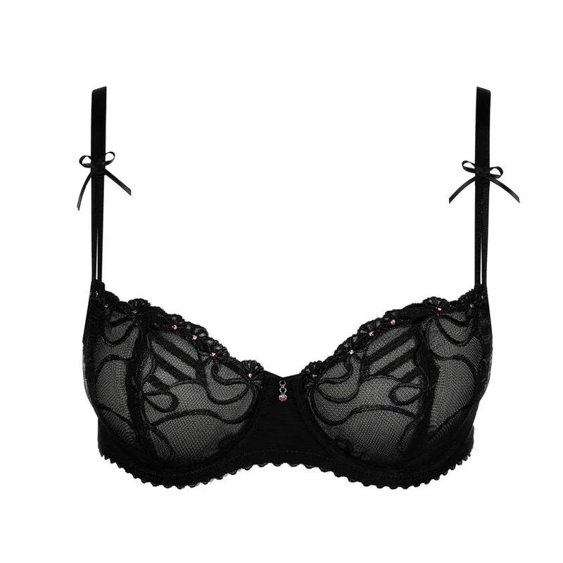 Marie Jo - Soutien-gorge balconnet Noova à coutures verticales noir – Image 8