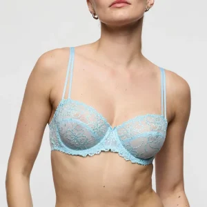 Soutien-gorge balconnet Marie Jo - Jane, coutures horizontales, bleu laiteux