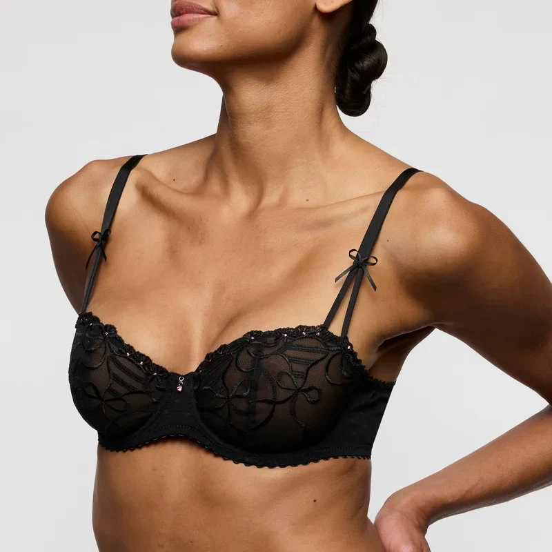 Marie Jo - Soutien-gorge balconnet Noova à coutures verticales noir – Image 6