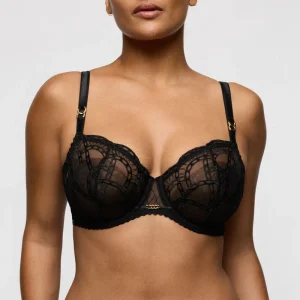 PrimaDonna - Soutien-gorge balconnet Naica à coutures verticales noir