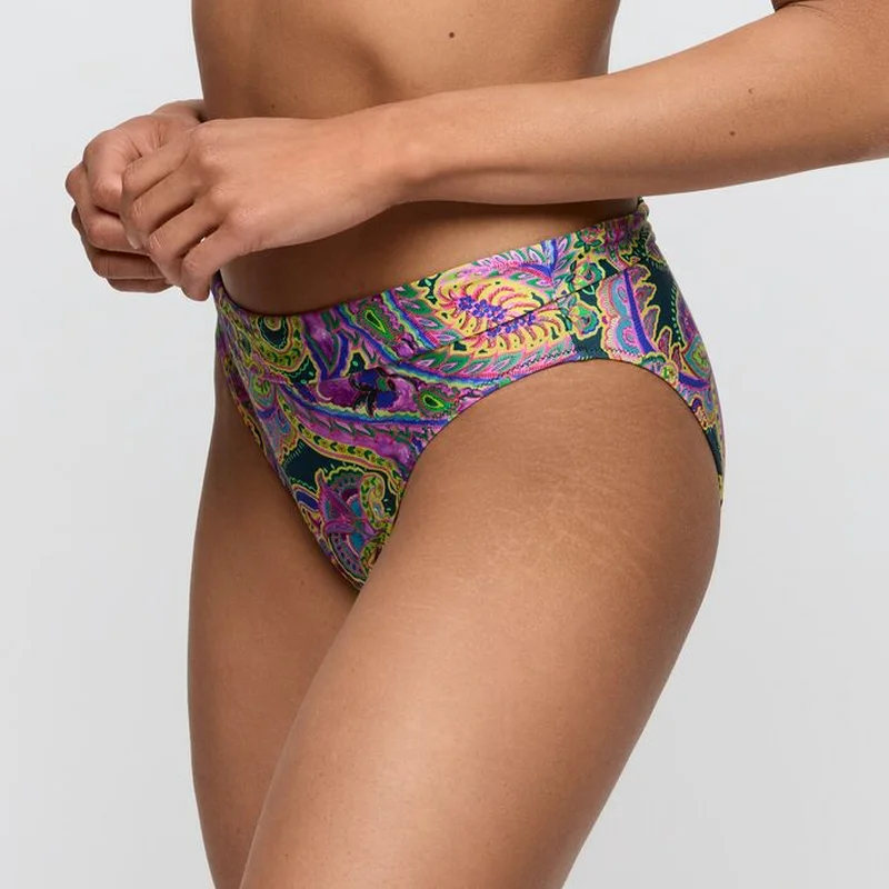 Maillots de bain Marie Jo - Culotte de bikini Jolise à plis, motif cachemire tropical – Image 6