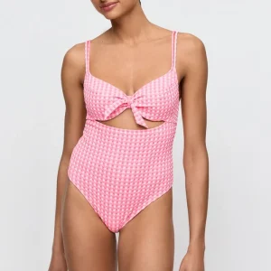 Maillots de bain Marie Jo - Maillot de bain Mary Lynn à bonnets emboîtants, motif vichy rose