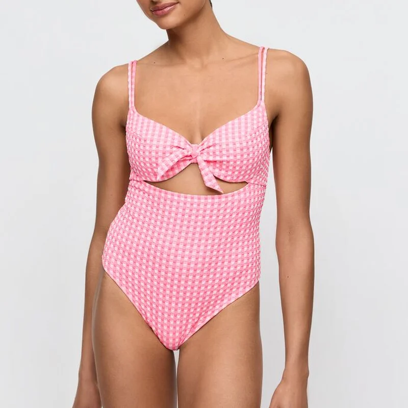 Maillots de bain Marie Jo - Maillot de bain Mary Lynn à bonnets emboîtants, motif vichy rose