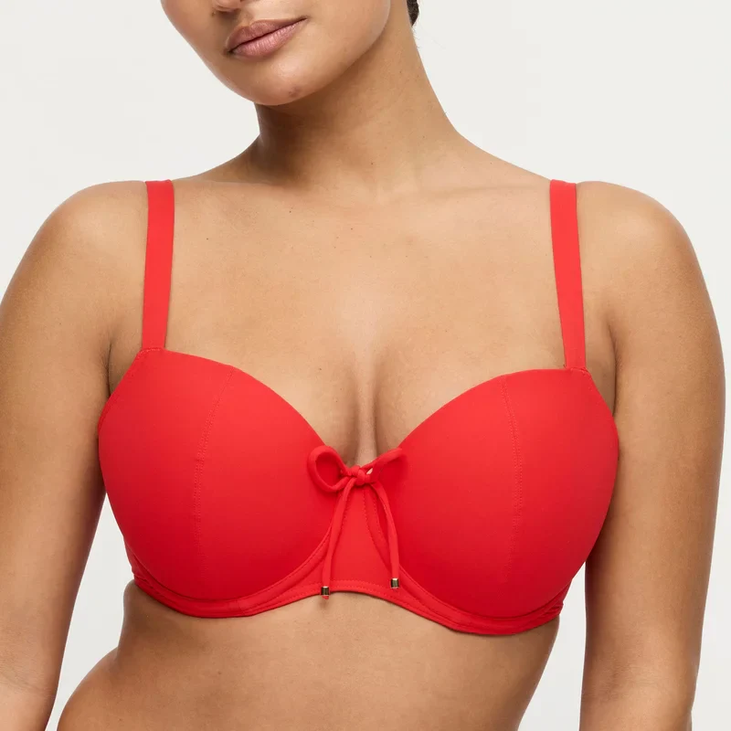 Maillots de bain PrimaDonna - Haut de bikini Aswan à balconnet rembourré rouge Fiesta – Image 2