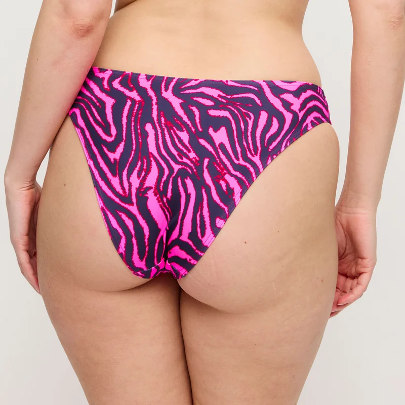 Maillots de bain PrimaDonna - Culotte de bikini Malabo rose fuchsia zèbre brésilienne – Image 7