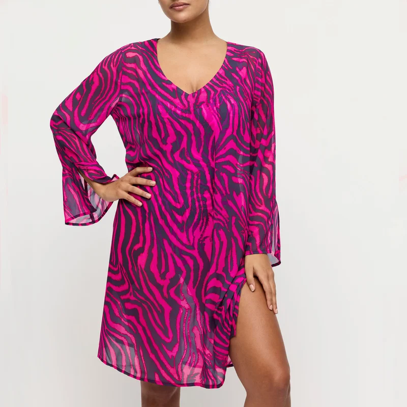 PrimaDonna Maillots de bain - Malabo Maillots de bain Kaftan Hot Pink Zebra – Image 2