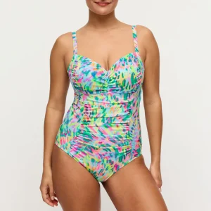 Maillots de bain PrimaDonna - Douala, bonnet intégral, effet contrôle, style impressionniste, été