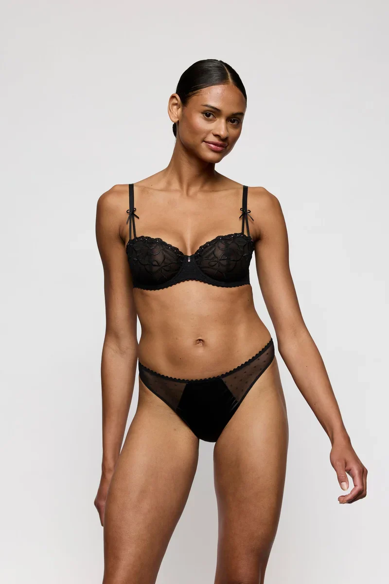 Marie Jo - Soutien-gorge balconnet Noova à coutures verticales noir – Image 3